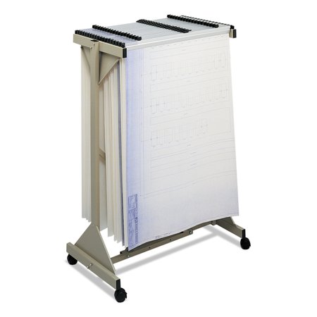 Safco Mobile Plan Center Sheet Rack, 18 Hanging Clamps, 43.75x20.5x51, Sand 5060